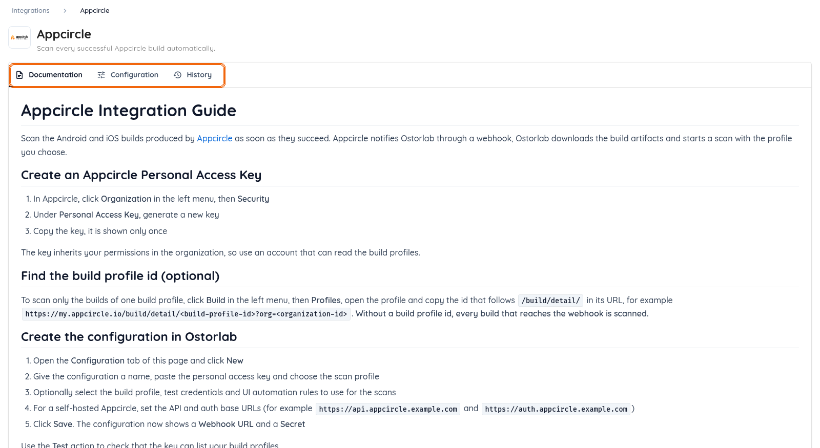 Appcircle page