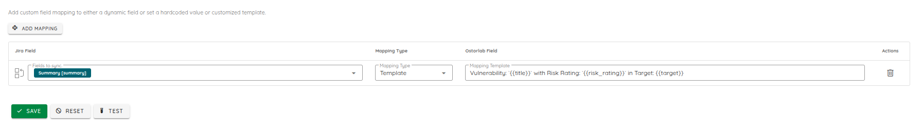 Jira Set Mapping
