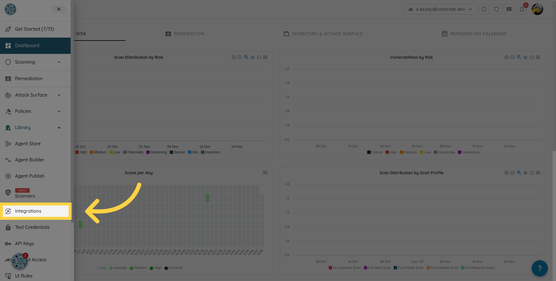 Integrations Navigation