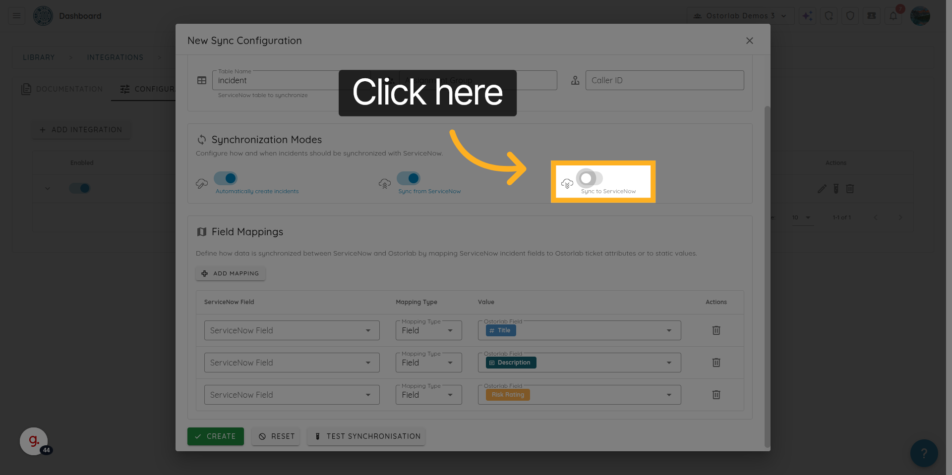 Open ServiceNow Field Selection