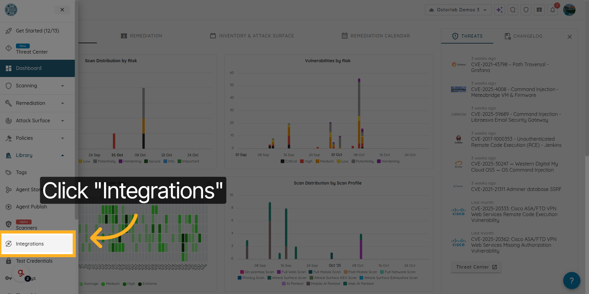 Access Integrations Page