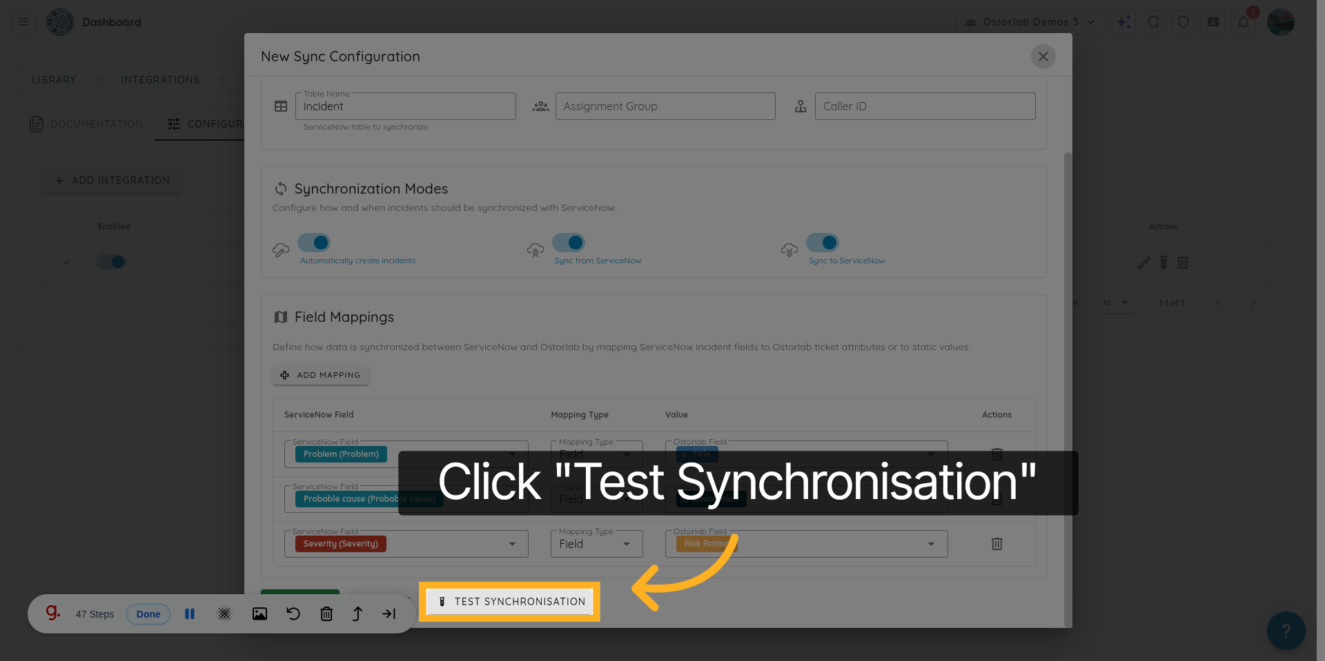 Create Sync Configuration