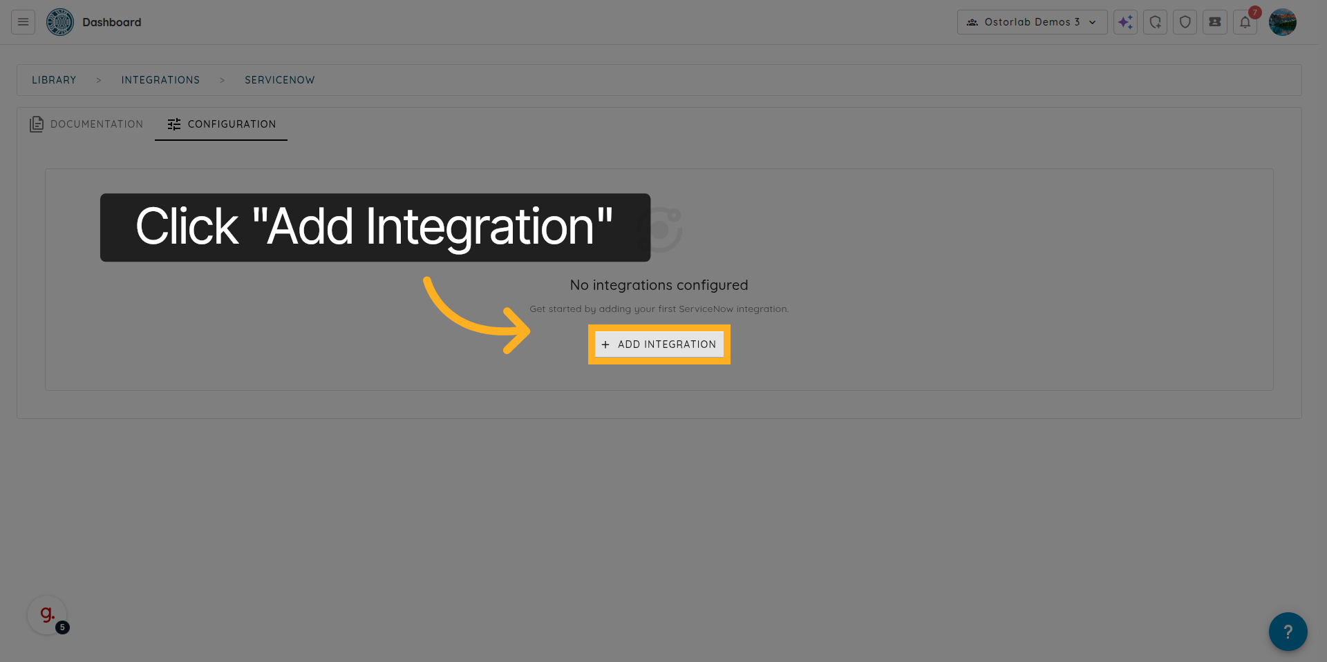 Initiate Adding New Integration
