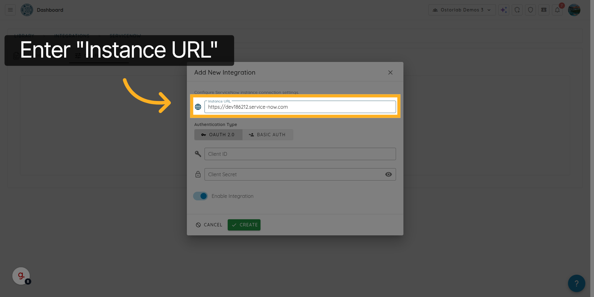 Choose Basic Authentication