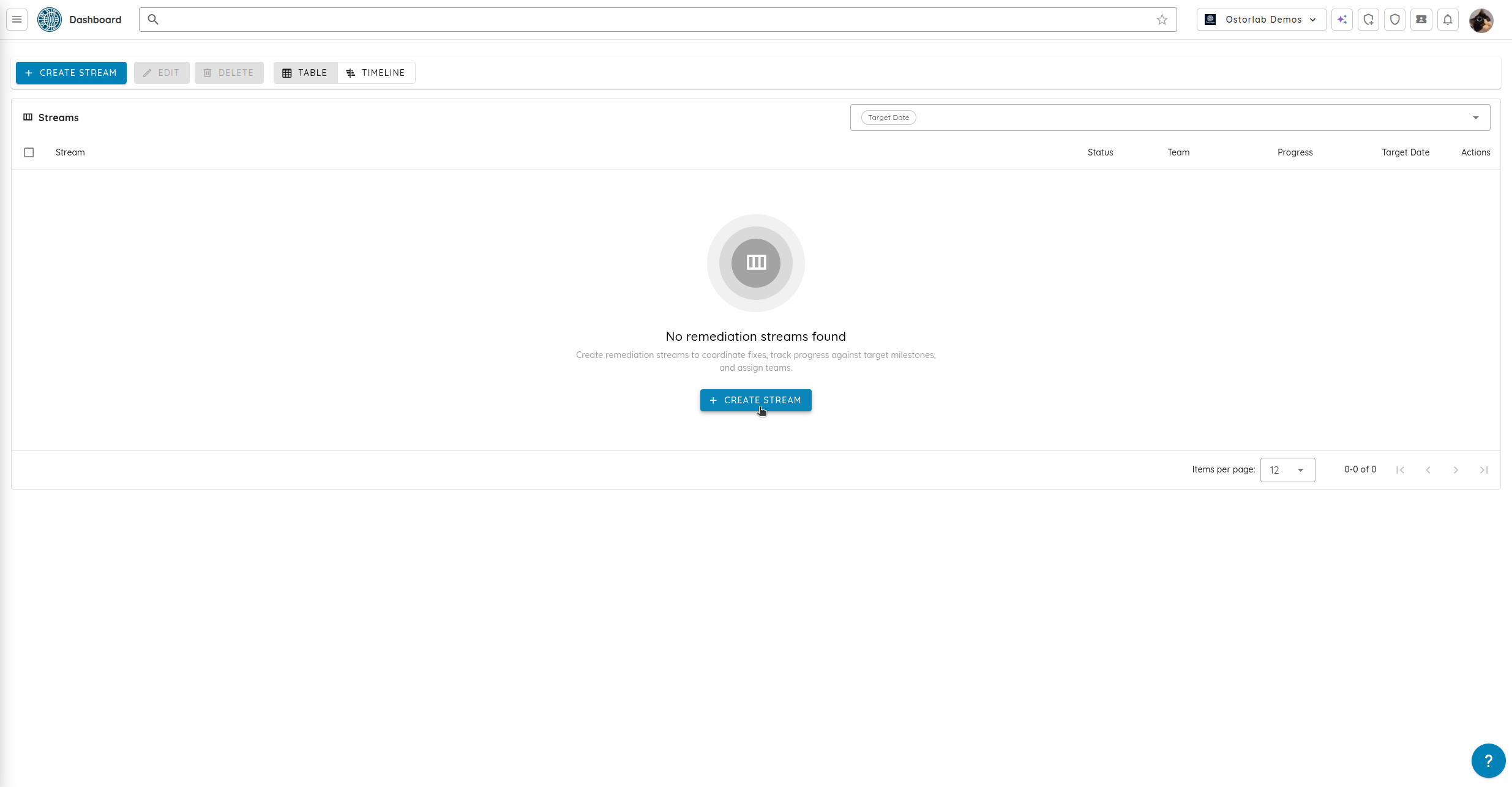 Click Create Stream