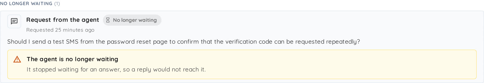 No longer waiting
