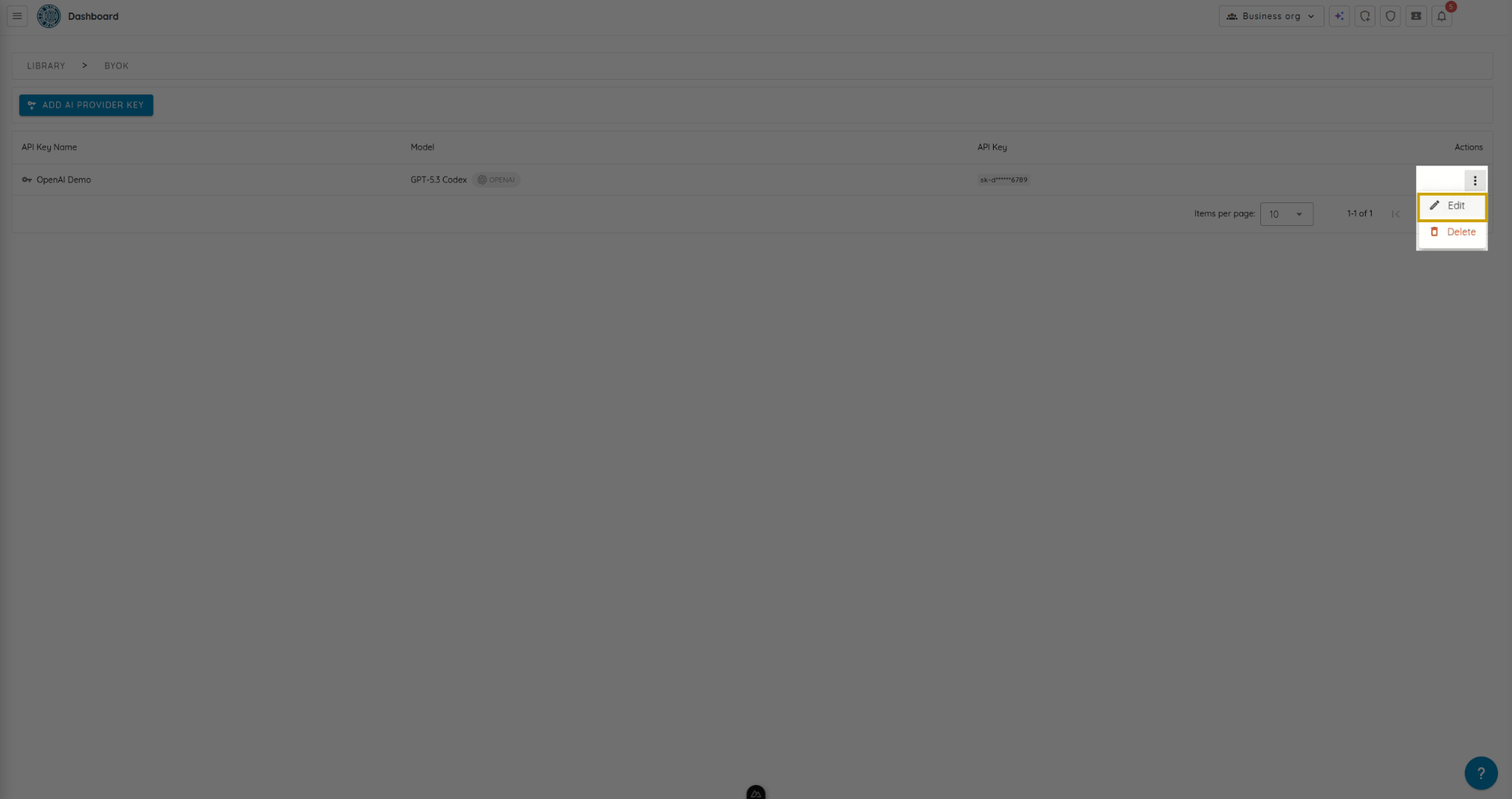 Update BYOK - Placeholder