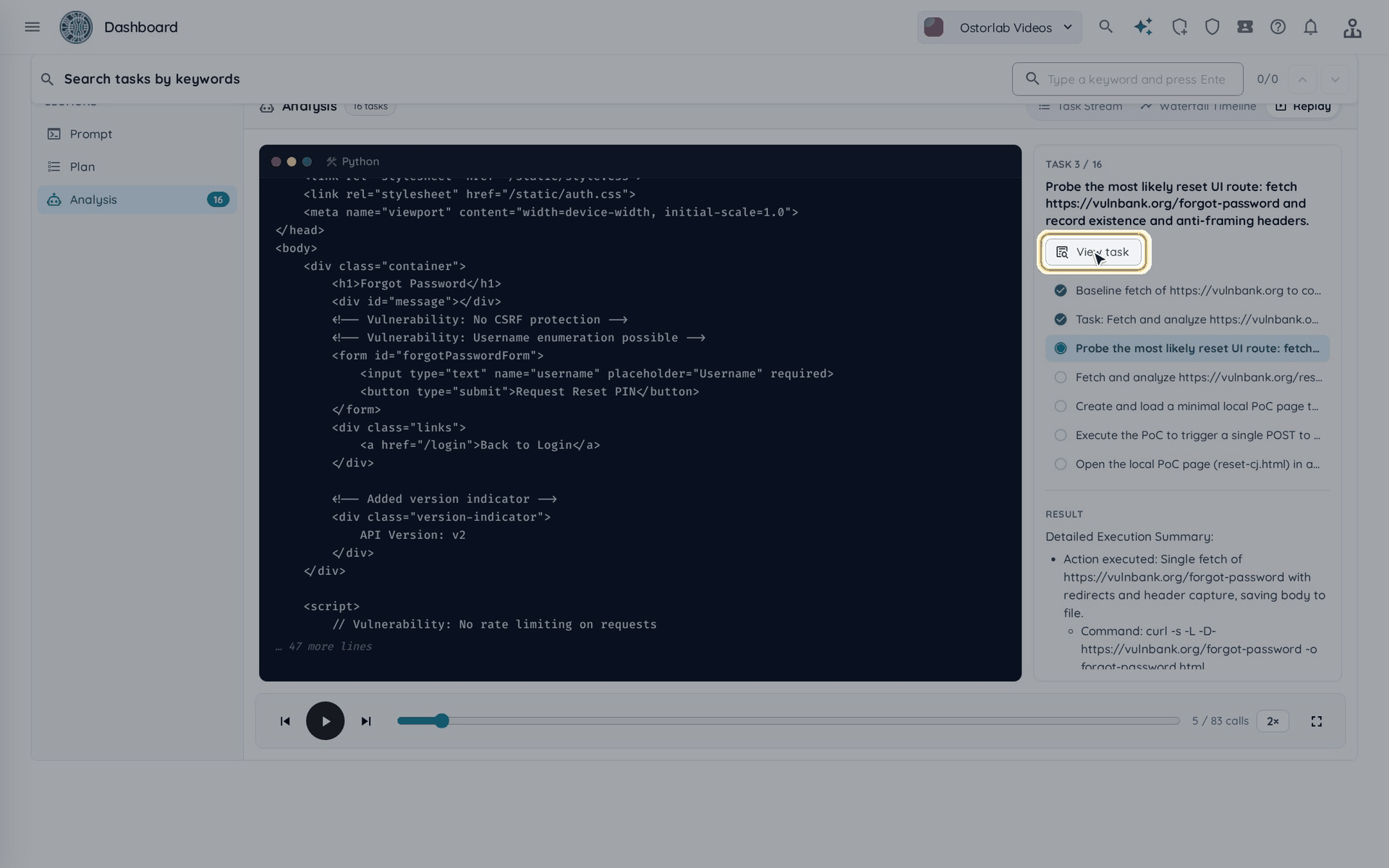 View task
