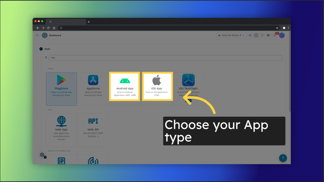 Select Application Type