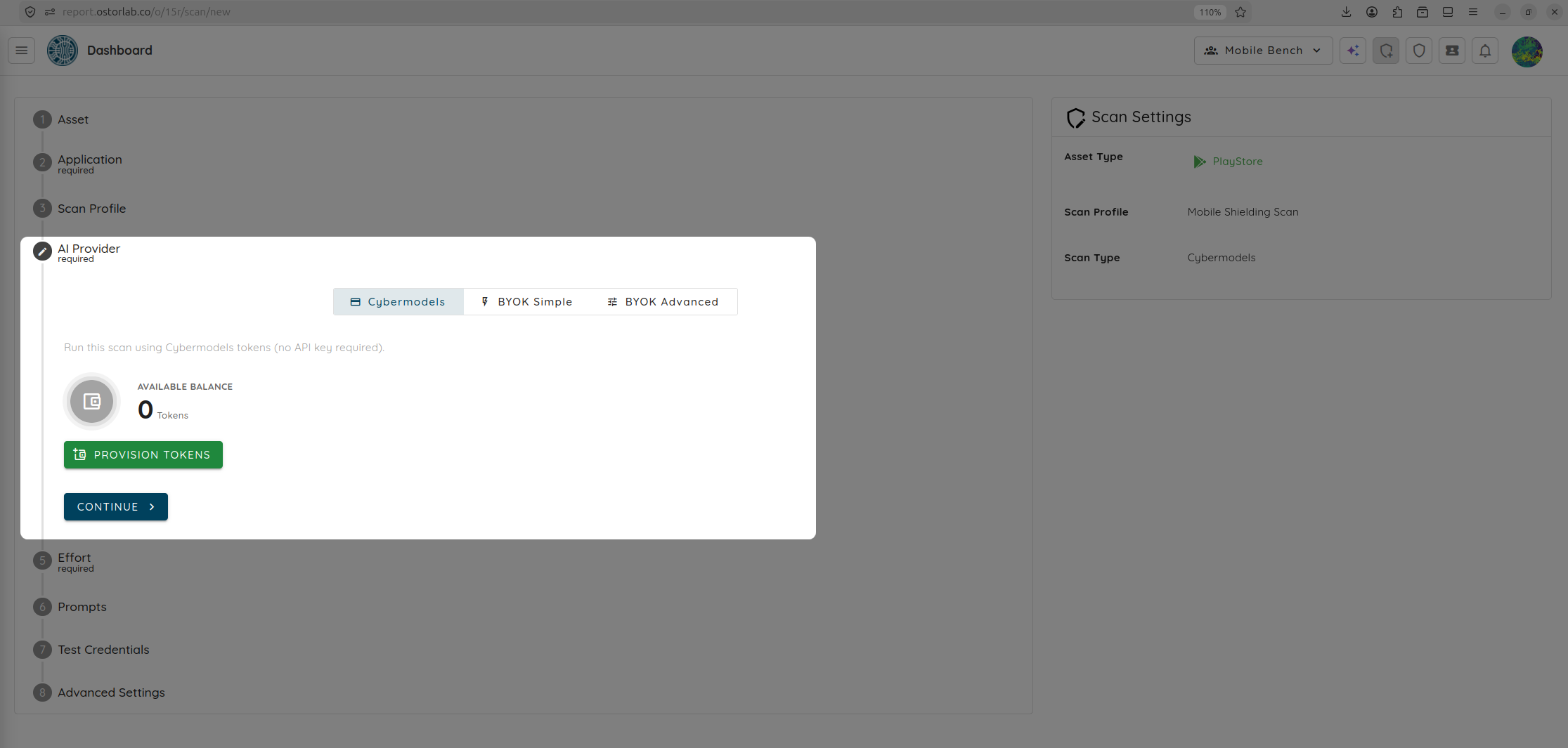Select Cybermodels as the AI provider