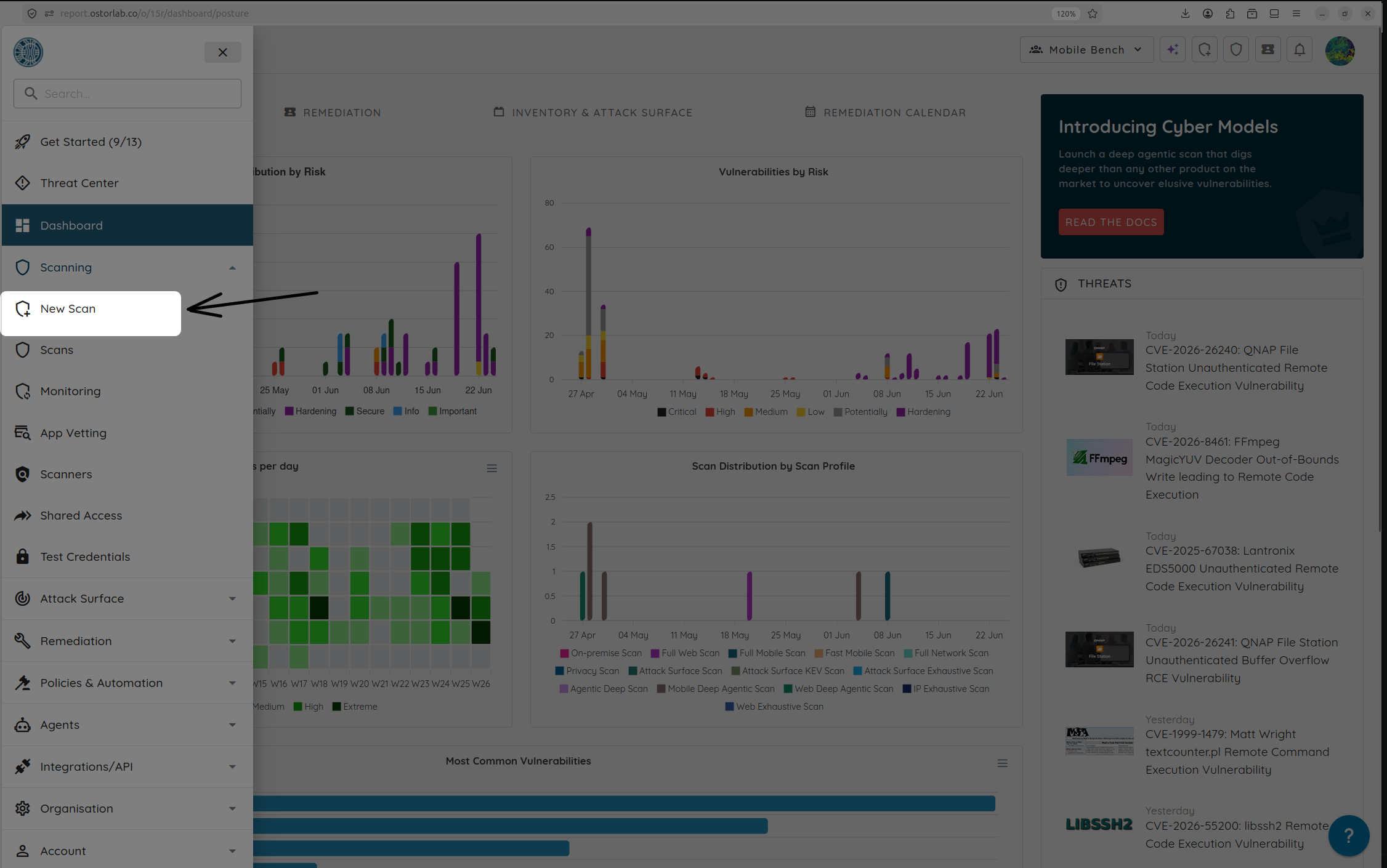 Open the new scan flow