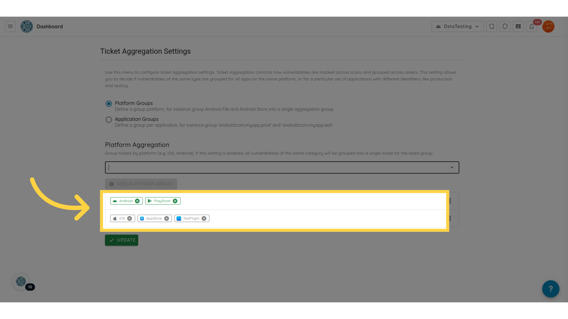 Validate the ticket grouping