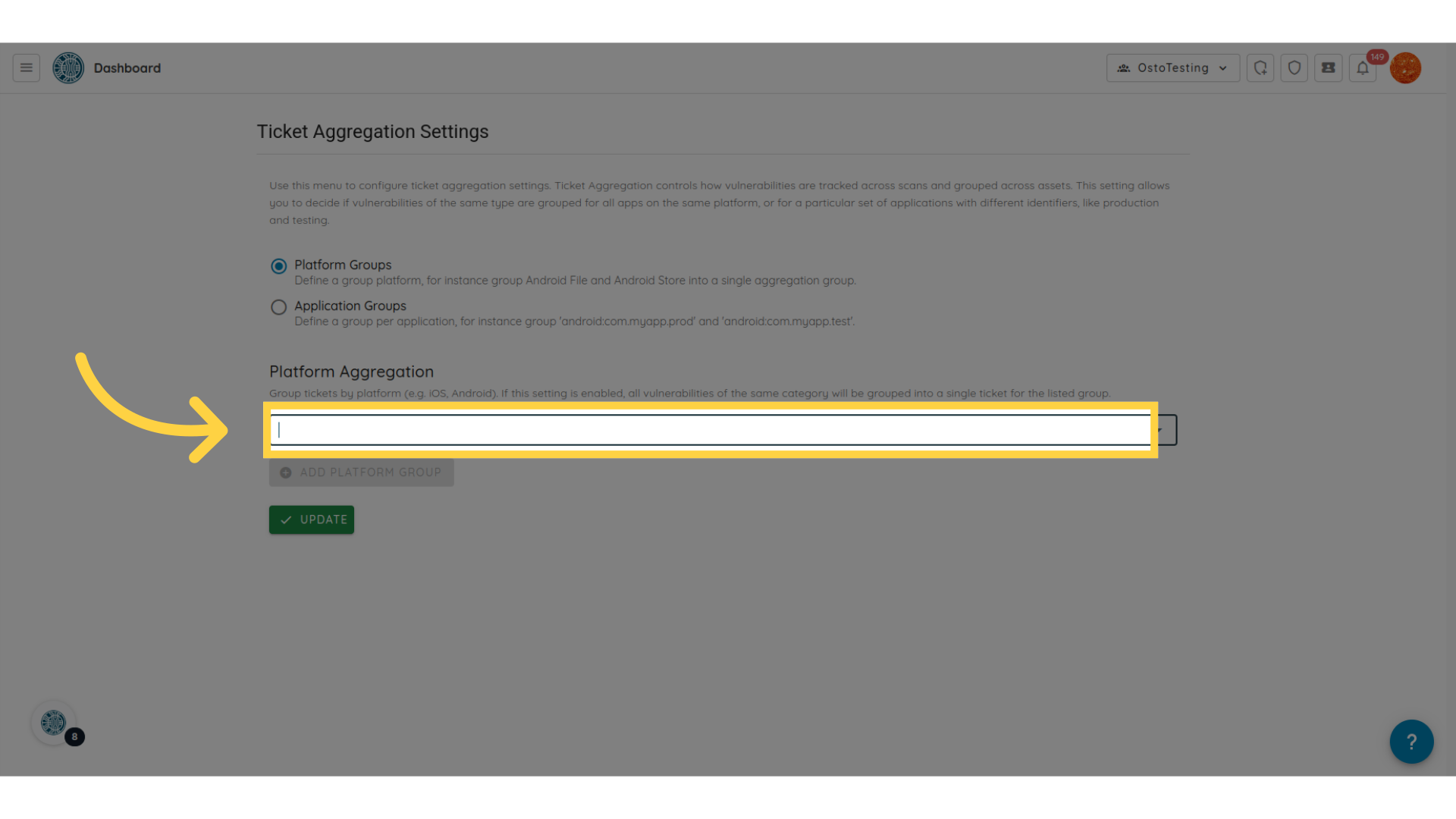 Click Platform Grouping