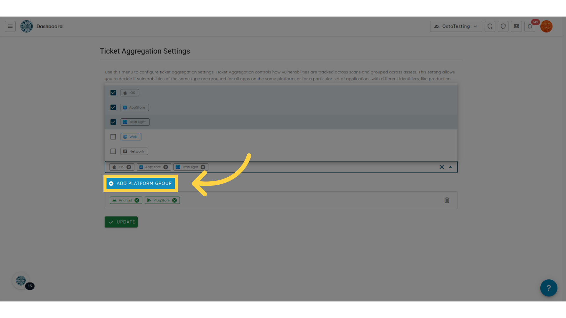 Add second Platform Grouping