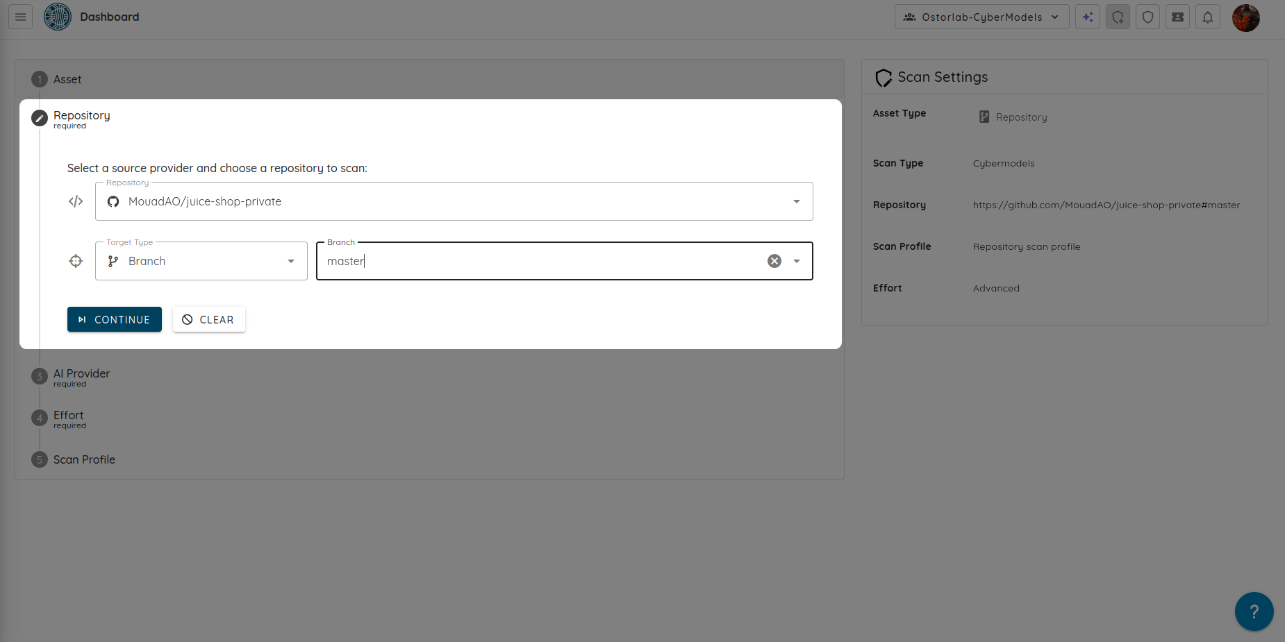 Choose Repository