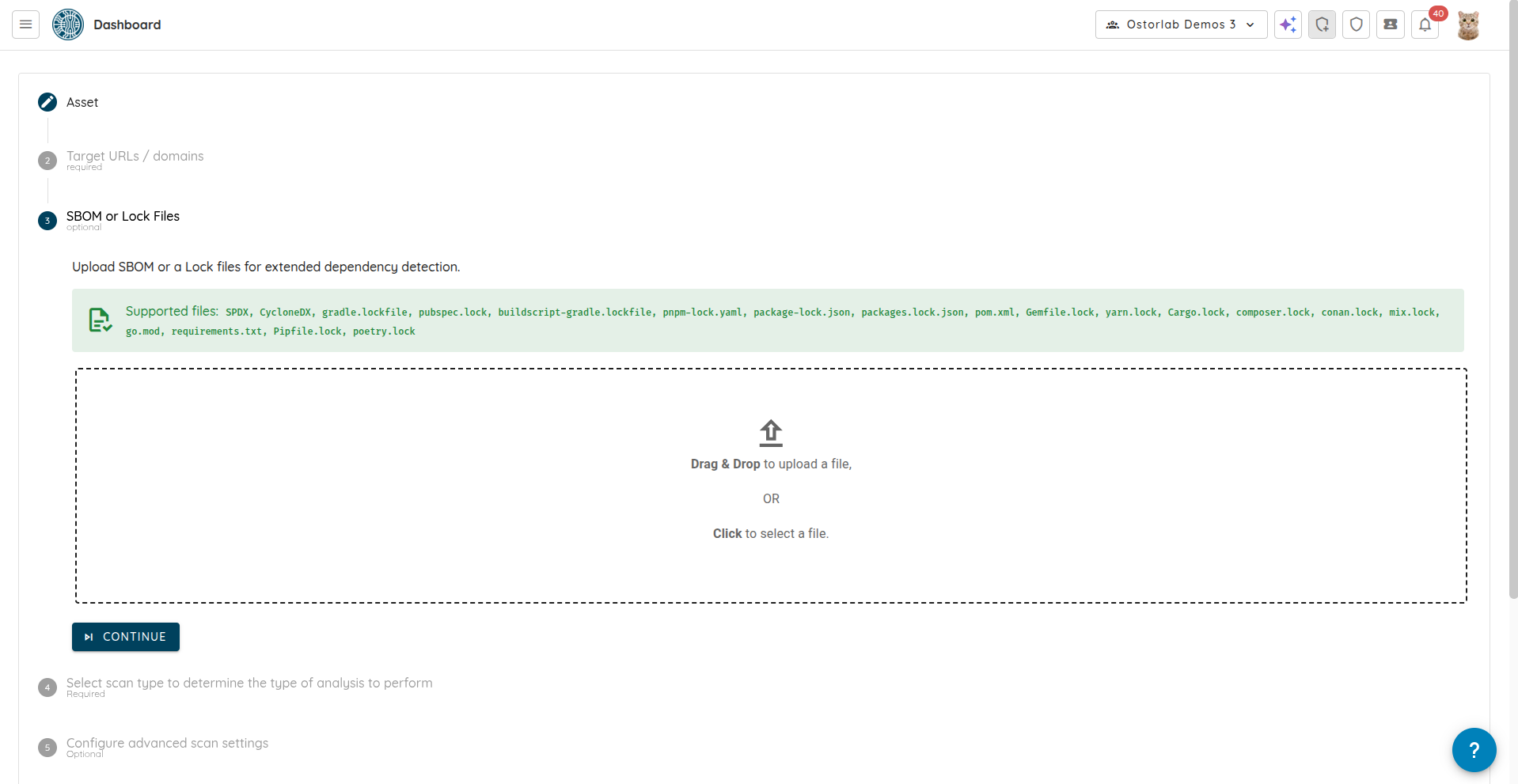 Provide SBOM or Lock files
