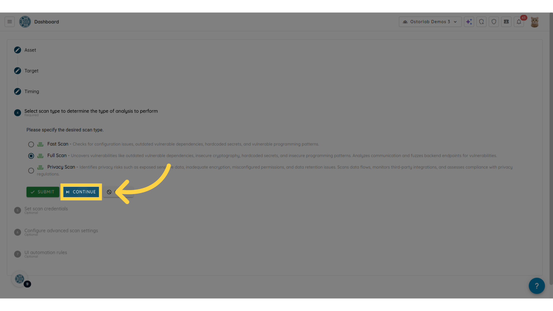 Click 'Continue'