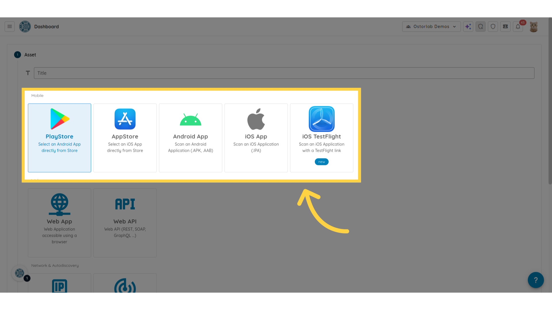 Select the asset type