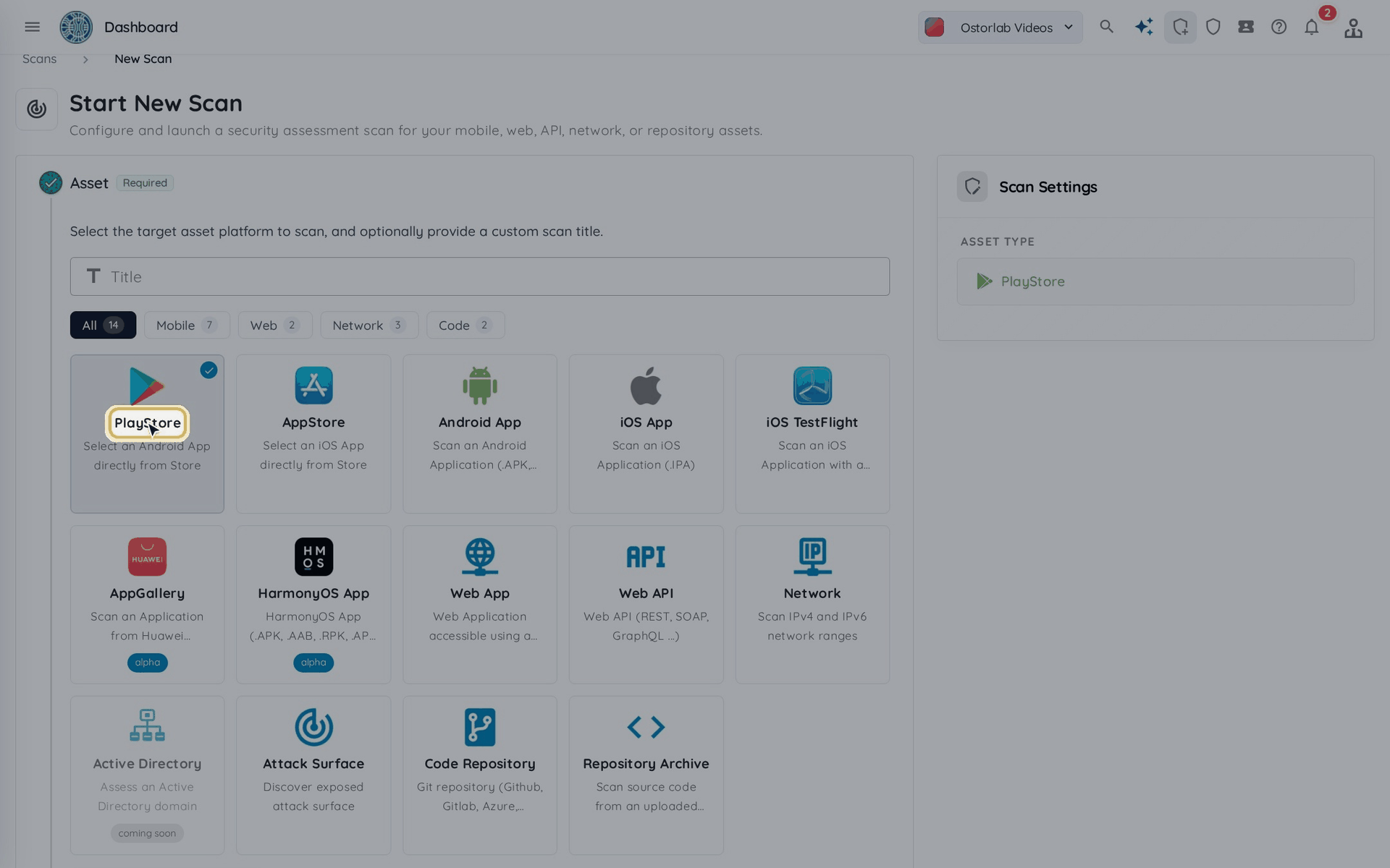 Select the asset type
