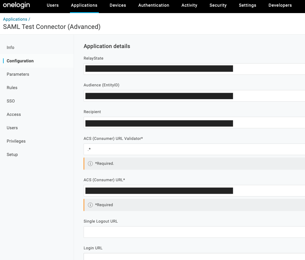 OneLogin Configure App